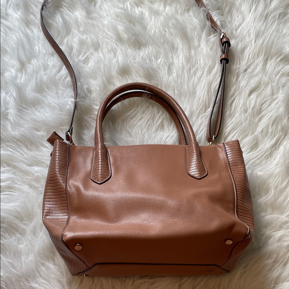 Rose Pink Leather Handbag